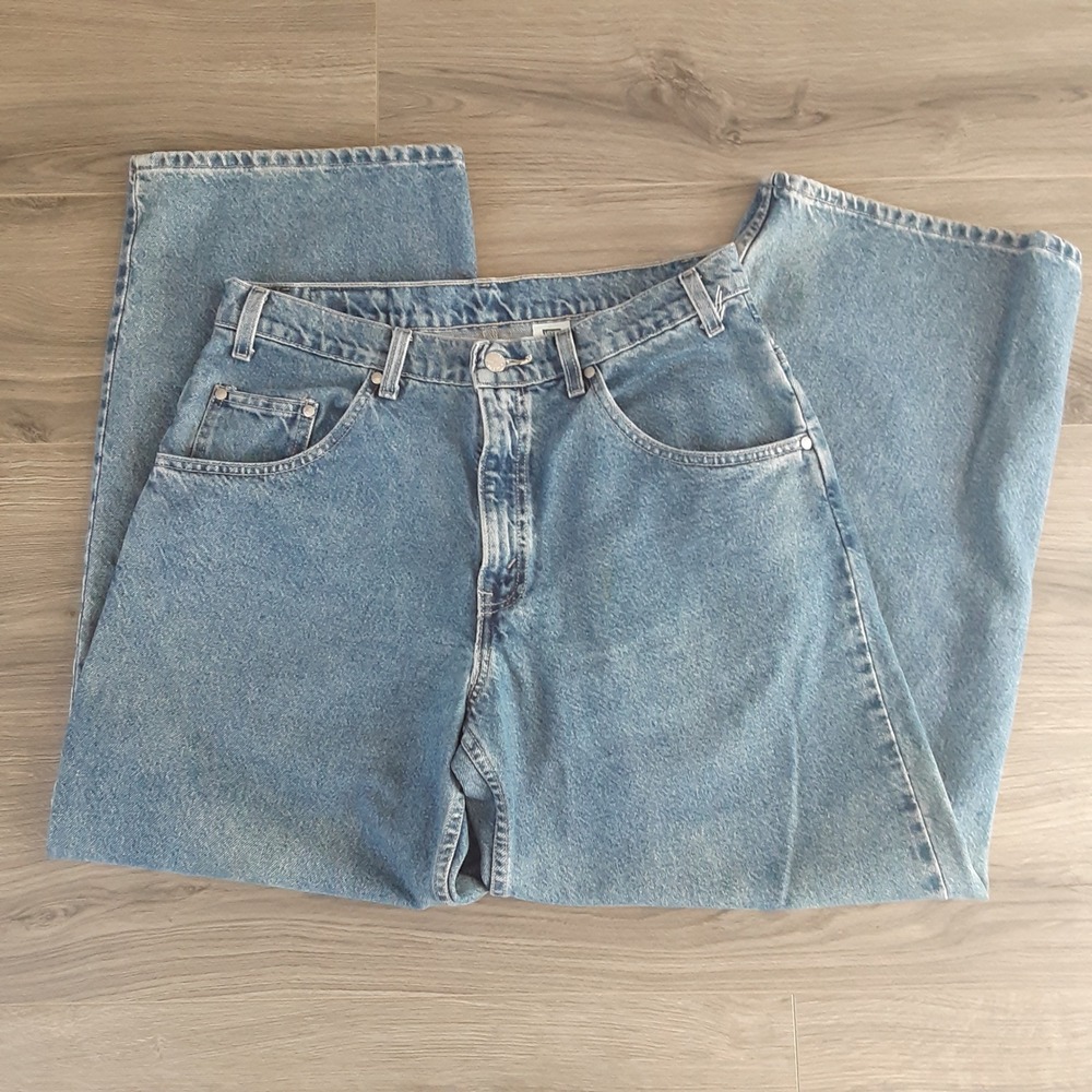 Vintage Levis L2 Baggy Wide Leg Jeans Mens 32x30 Medium Wash Blue 90s Skater